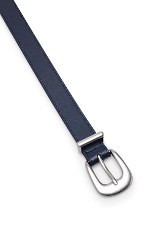 Кожаный ремень, темно-синий