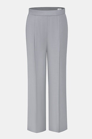 Прямые брюки со стрелками, серые