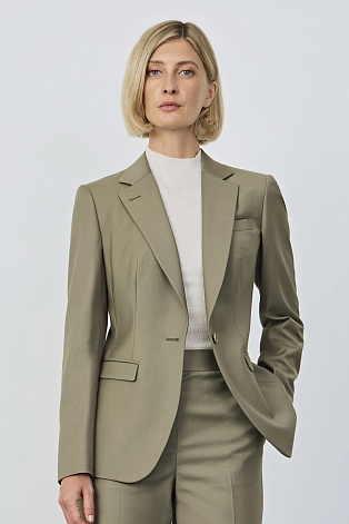 Пиджак на одной пуговице, цвет оливковый ZEA