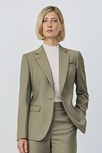 Пиджак на одной пуговице, цвет оливковый ZEA