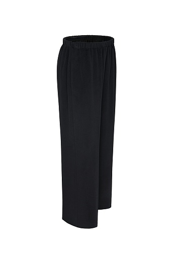 Кашемировые брюки свободного кроя, черные