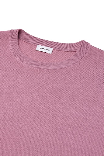 Трикотажный топ с коротким рукавом, нежно-розовый