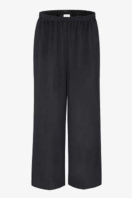 Кашемировые брюки свободного кроя, черные