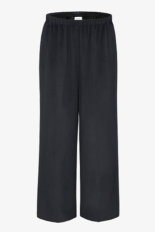 Кашемировые брюки свободного кроя, черные