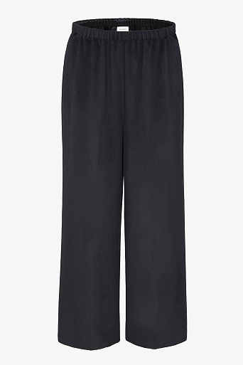 Кашемировые брюки свободного кроя, черные