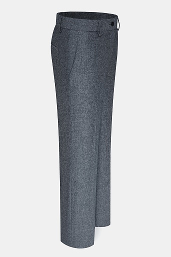 Прямые брюки со стрелками, серый меланж MARIA