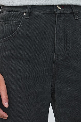 Свободные прямые джинсы, темно-серые 