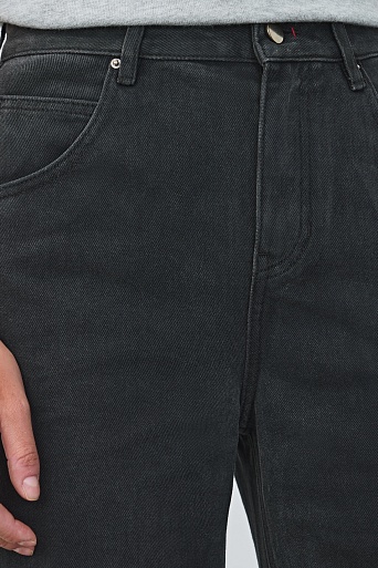 Свободные прямые джинсы, темно-серые 