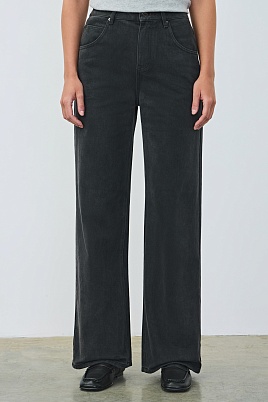 Свободные прямые джинсы, черные