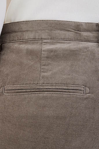 Вельветовые брюки серо-коричневого цвета