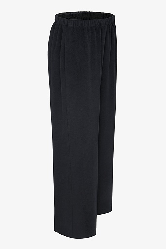 Кашемировые брюки свободного кроя, черные