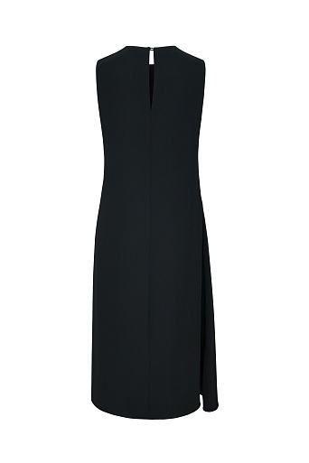 Ассиметричное платье без рукавов, черное