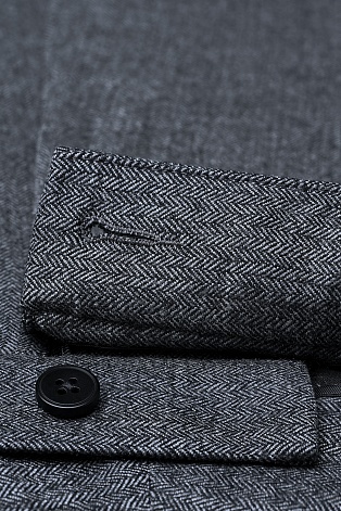 Прямые брюки со стрелками, серый меланж