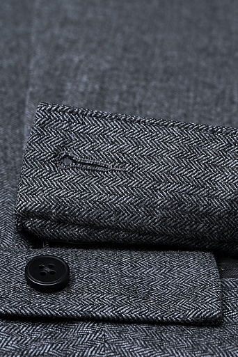 Прямые брюки со стрелками, серый меланж