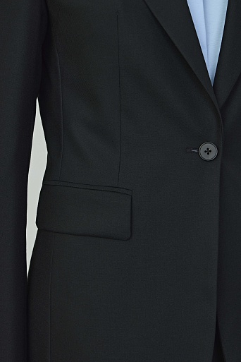 Приталенный жакет, черный