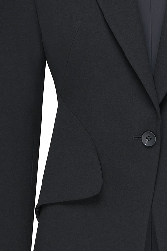 Жакет на одной пуговице, черный