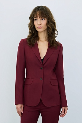Приталенный жакет на двух пуговицах, винный AGATHA