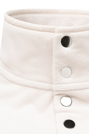 Флисовая олимпийка на кнопках, молочная