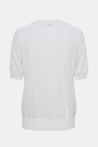 Трикотажная футболка из тенселя, белая