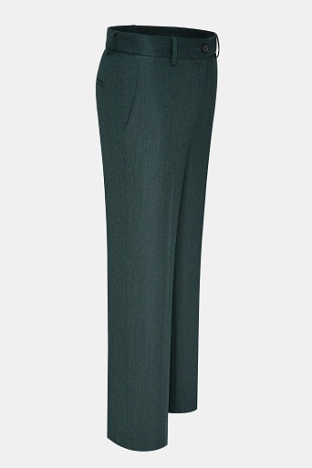 Костюмные брюки со стрелками, зеленые MARIA
