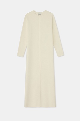 Трикотажное платье с кашемиром, молочное