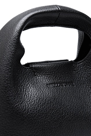 Кожаная сумка на цепочке, черная