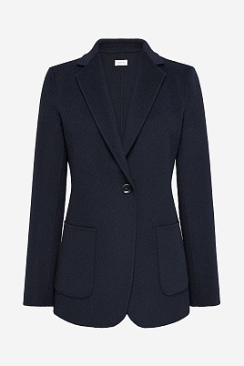 Полупальто на одной пуговице, черное