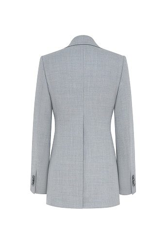 Удлиненный жакет на одной пуговице, серый FLORENCE