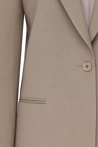 Удлиненный жакет, цвет бежевый MILA