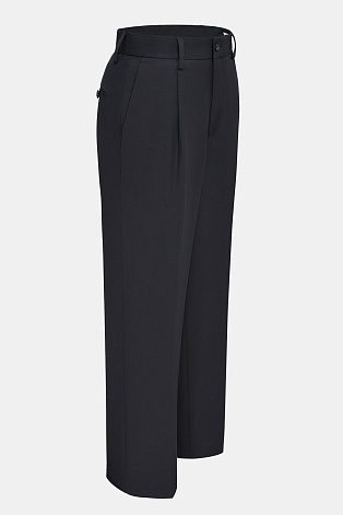 Свободные брюки со стрелками, черные