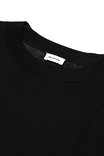 Трикотажная футболка из тенселя, черная