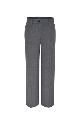 Брюки прямого силуэта, серый меланж
