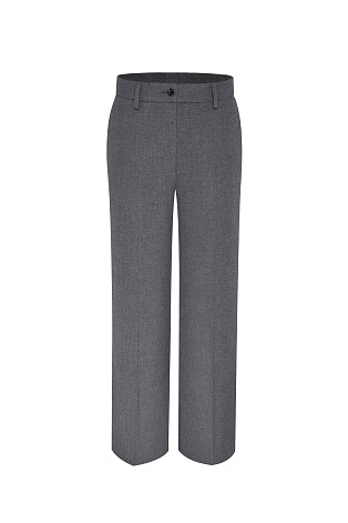 Брюки прямого силуэта, серый меланж