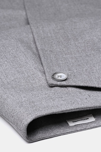 Ассиметричная юбка с запахом, серая