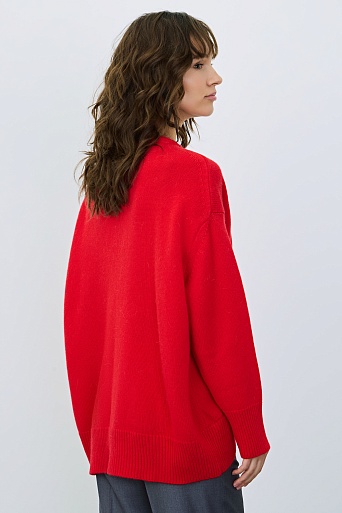 Джемпер оверсайз красного цвета