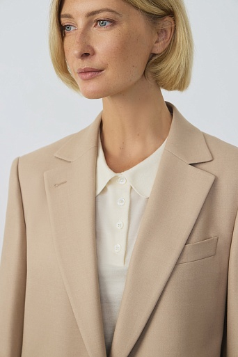 Однотонный жакет, цвет бежевый MILA
