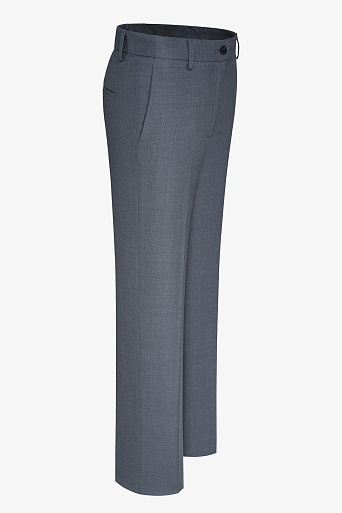 Прямые брюки из шерсти, серые