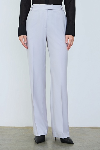 Прямые брюки из шерсти, светло-серые ANNIKA