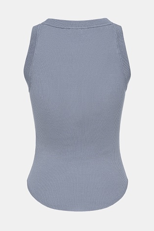 Топ без рукавов, серо-голубой