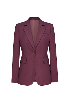 Приталенный жакет на одной пуговице, винный