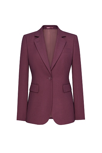Приталенный жакет на одной пуговице, винный