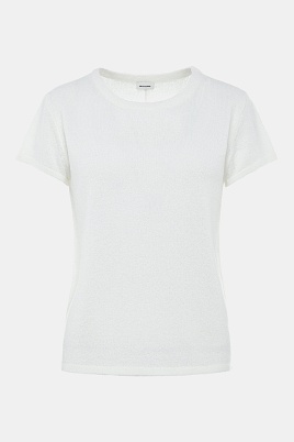 Трикотажный топ из букле, белый