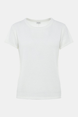 Трикотажный топ из букле, белый