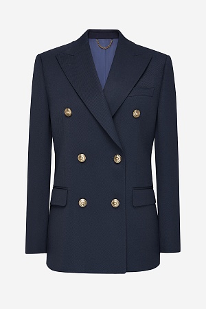 Серый пиджак в синюю клетку SMOKING II