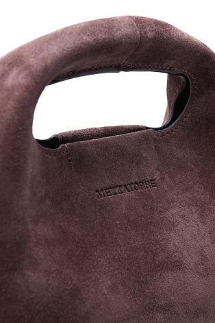 Замшевая сумка на цепочке, бордовая