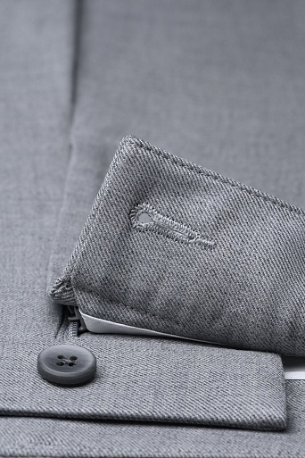 Костюмные однотонные брюки, серые MARIA