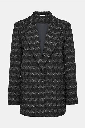 Серый пиджак в синюю клетку SMOKING II