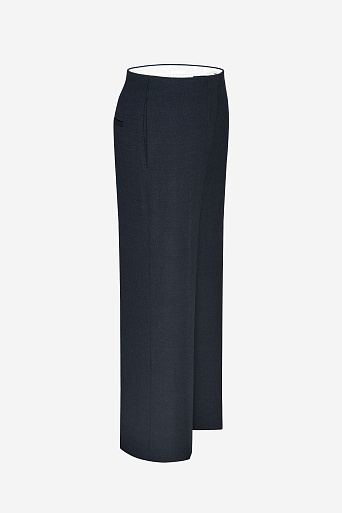 Широкие костюмные брюки, черные Macy
