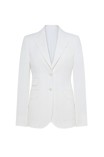 Приталенный жакет на двух пуговицах, белый AGATHA