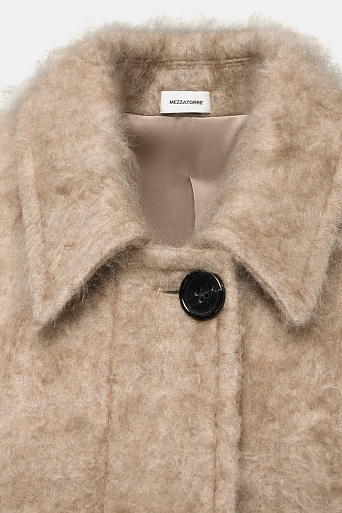 Кашемировое пальто, песочное